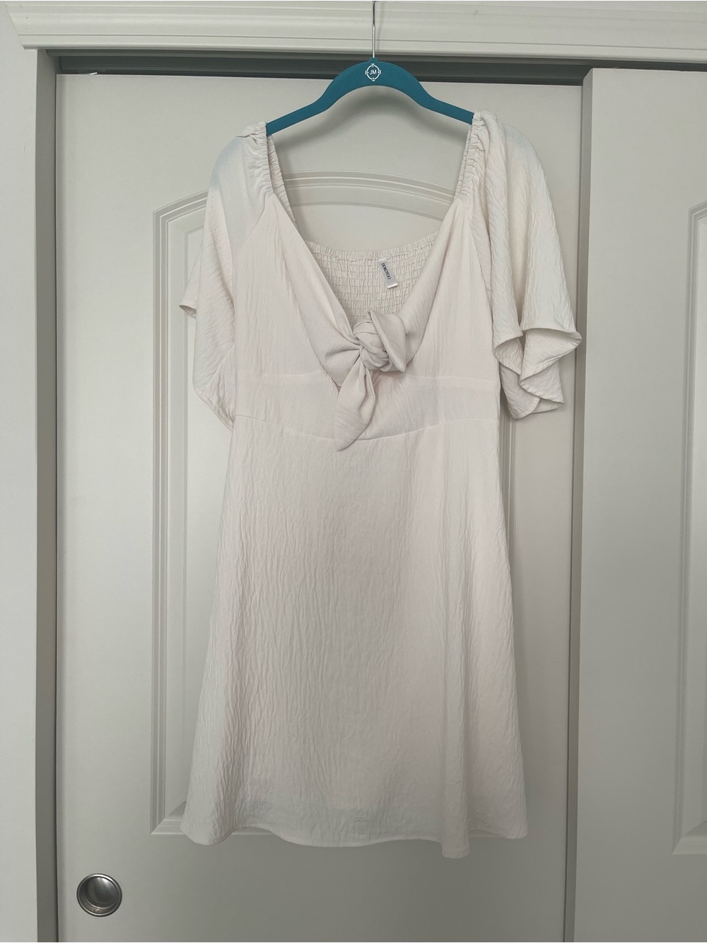 Amazon White Mini Dress with Front Tie